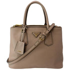 Prada Triangle Logo Leather Tote Bag replica