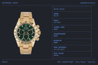 "John Mayer" Gold/Green Daytona Watch (CF) 1:1 replica