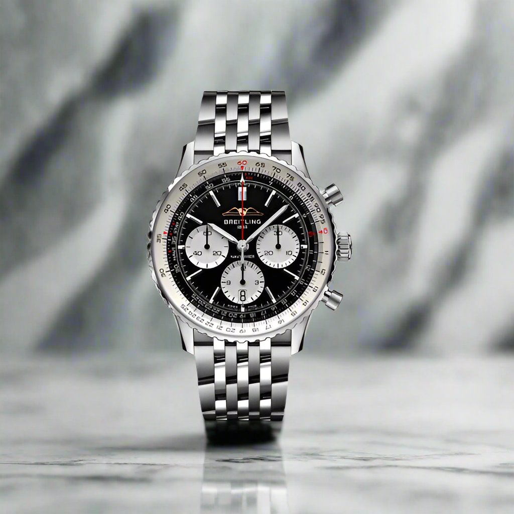 Navitimer 01 Chronograph 43 Black/Silver Watch (ZF) 1:1 replica