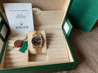 "President" Day-Date 18238 Gold 36mm Black Face Diamond Dial-Fluted Bezel (VSF) replica