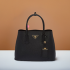 Prada Triangle Logo Leather Tote Bag replica