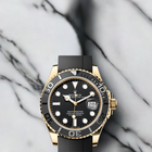 Yacht-Master Black/Gold Oysterflex (CF) 1:1 replica