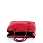 Prada Triangle Logo Leather Tote Bag replica