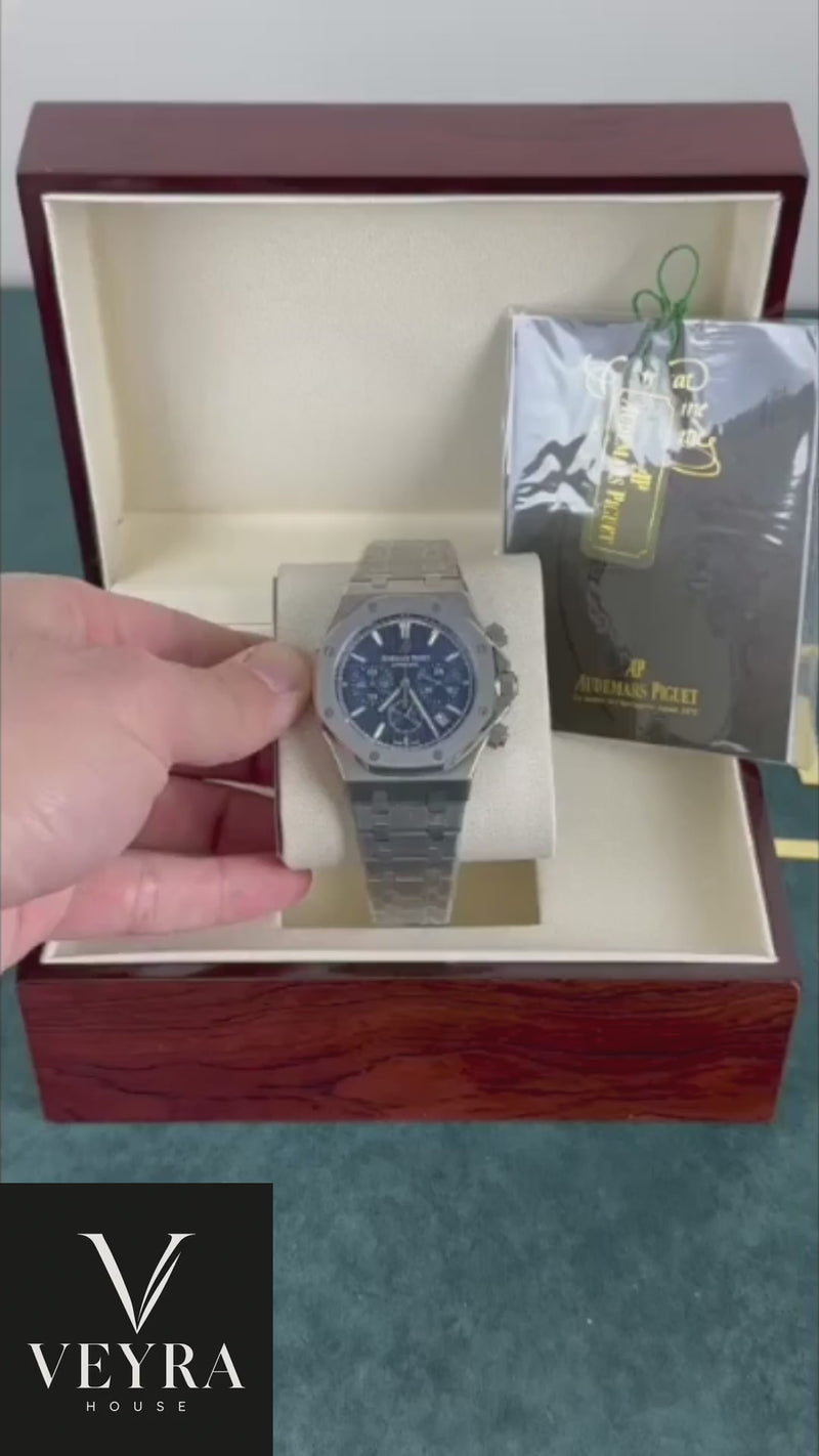 Chronograph Royal Oak Blue/Silver Watch (ZF) 1:1 product video