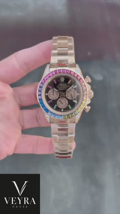 Daytona Rainbow Bezel Oystersteel Watch (VSF) 1:1