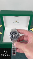 Cosmograph Daytona Watch Black (CF) 1:1 product demonstration still. Box shown for presentation. Included packaging depends on your selected option.